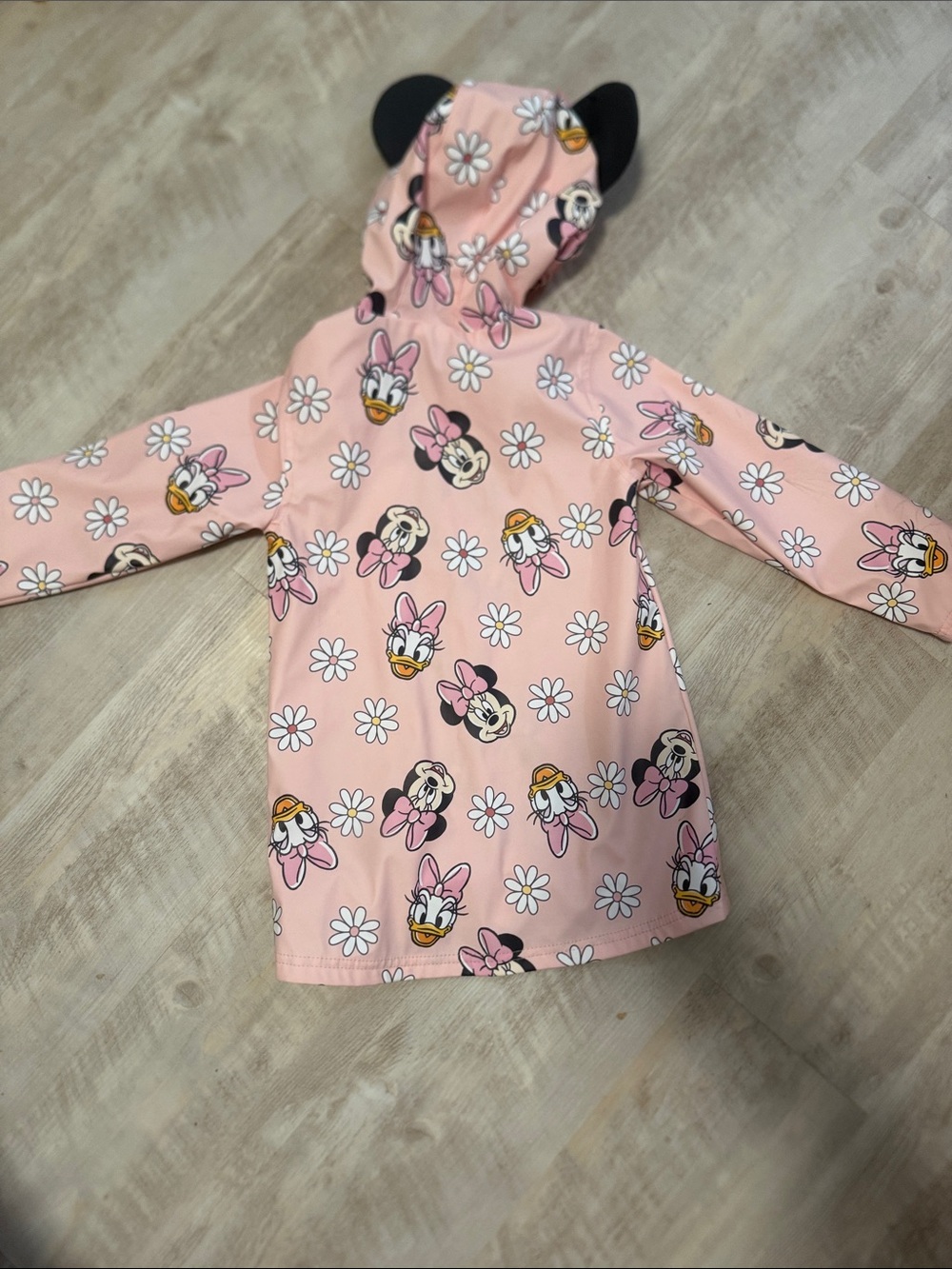 Disney Pink Minnie & Daisy Hooded Raincoat with Ears - Picture 2 of 2